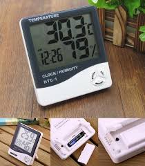 HTC-1 High Accuracy LCD Digital Thermometer Hygrometer Indoor Electronic Temperature Humidity Meter Clock Weather Station